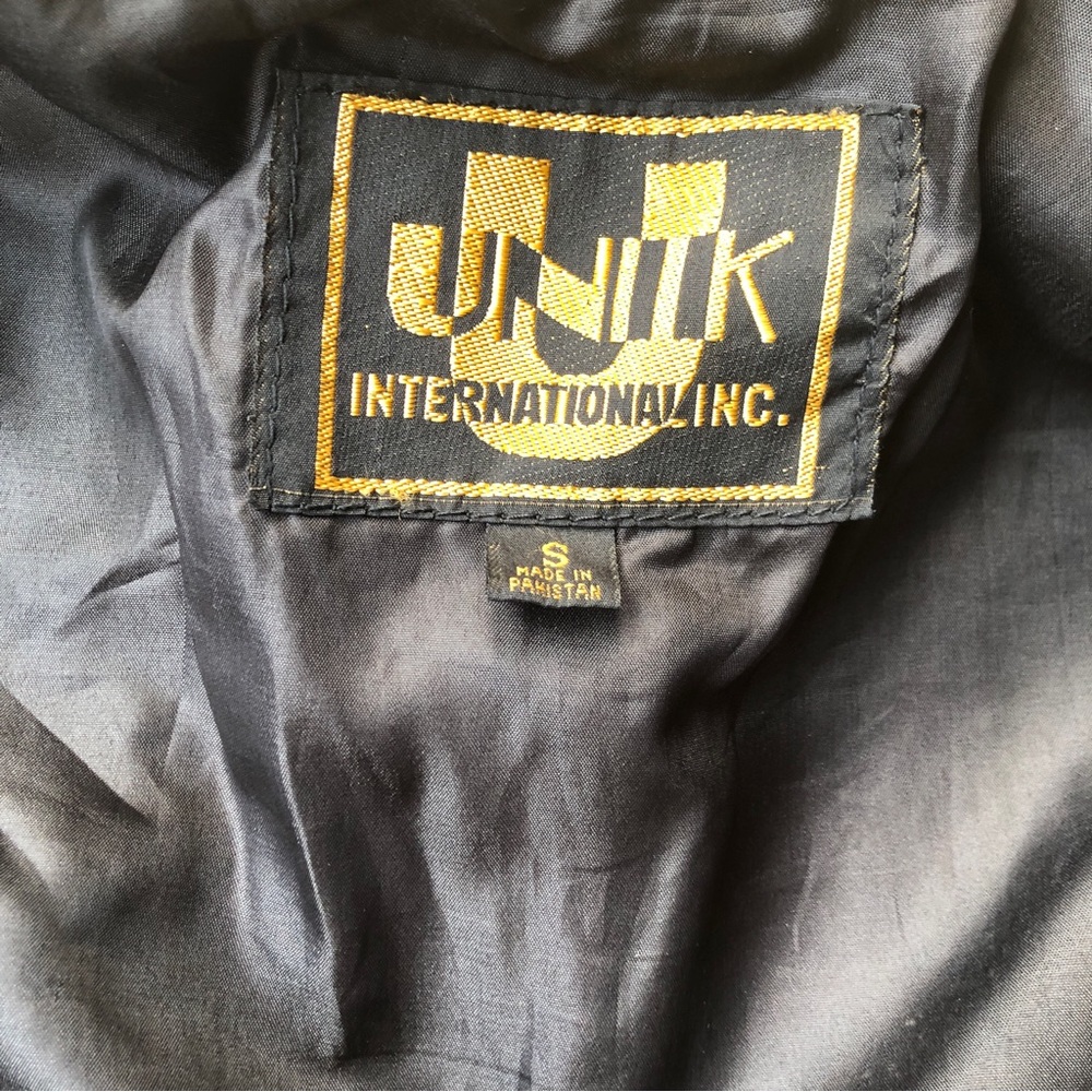 Vintage Unik International Inc Black Purple Motorcycle Leather Vest Size Small. - Picture 5 of 8